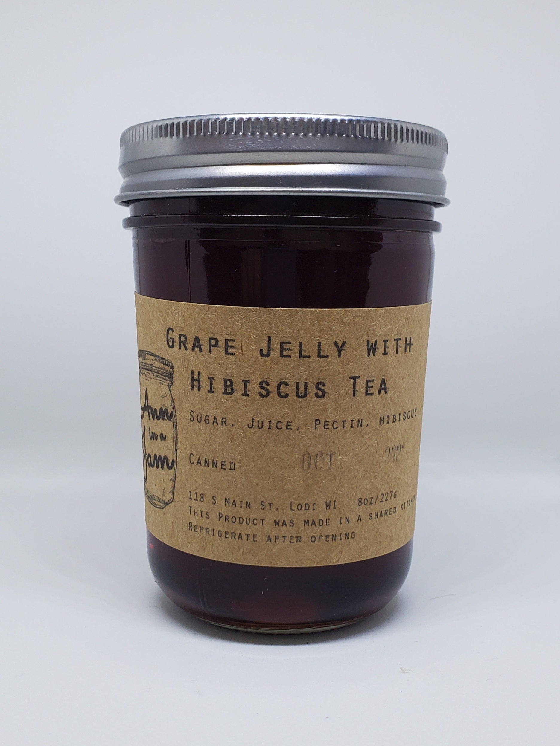 Grape Jelly with Hibiscus Tea