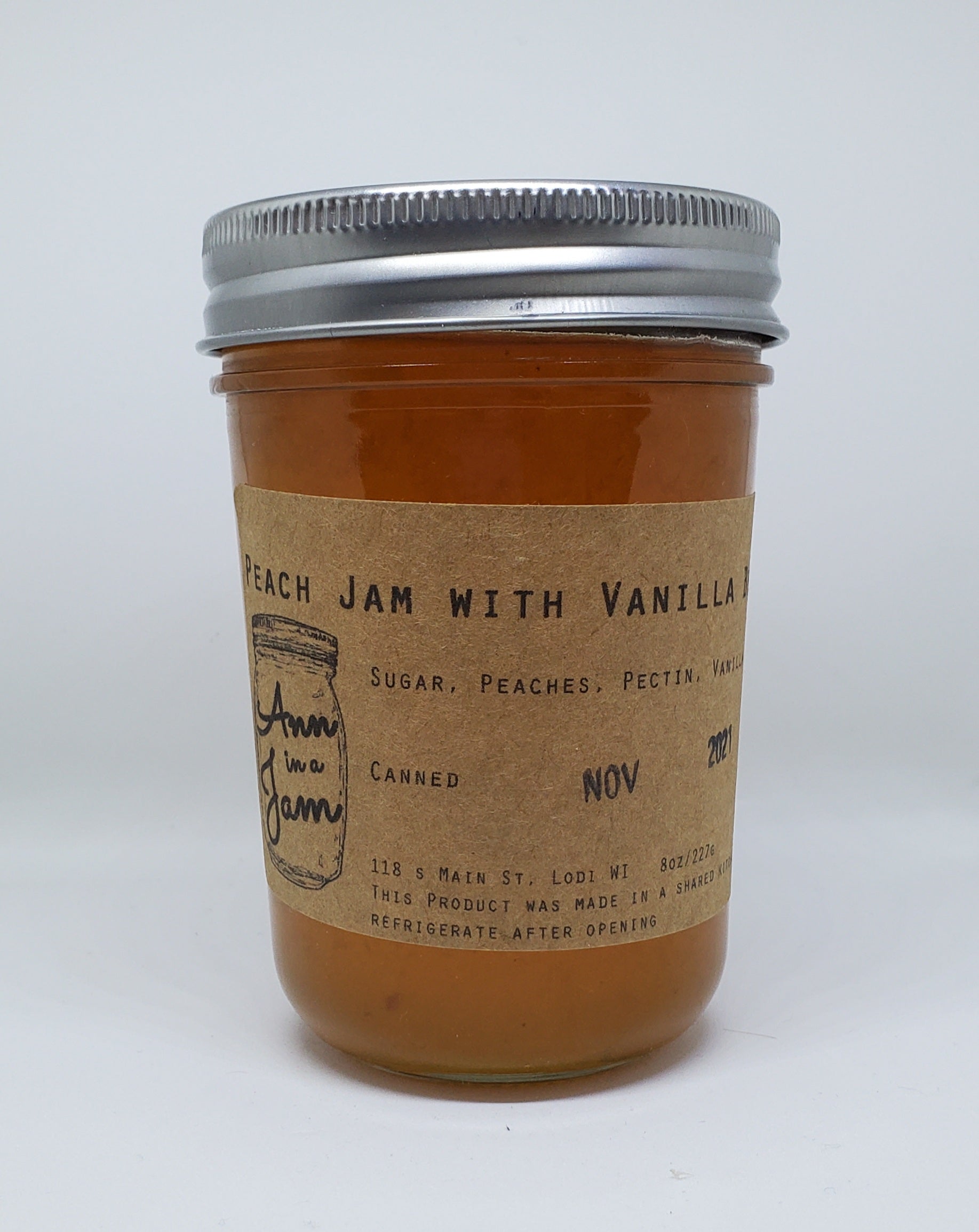 Peach Jam with Vanilla Bean